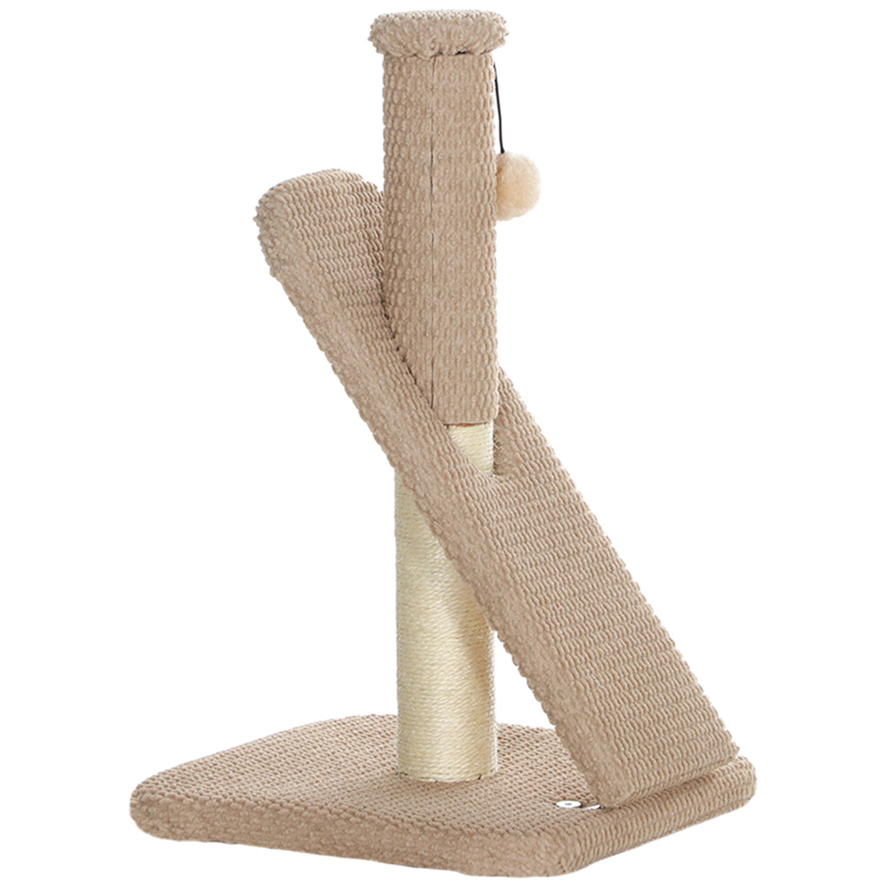 Griffoir en sisal avec balle de jeu, 54 cm, blanc crème