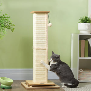 Kratzstamm Sisal Spielball 3-in-1 87cm Eiche
