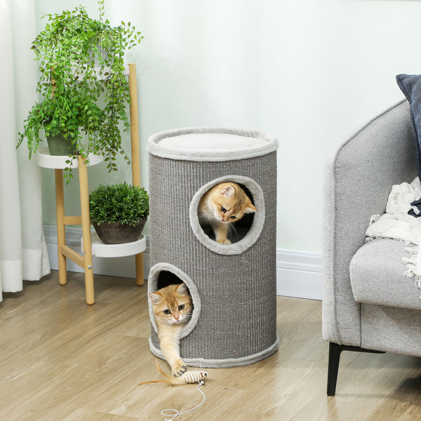 Kratztonne Katzentonne mit zwei Höhlen für Katzen bis 5kg