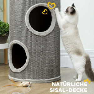 Kratztonne Katzentonne mit zwei Höhlen für Katzen bis 5kg