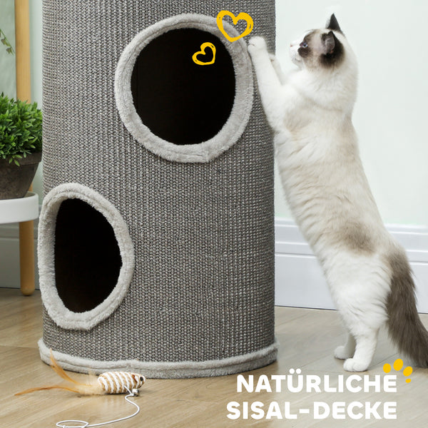 Kratztonne Katzentonne mit zwei Höhlen für Katzen bis 5kg