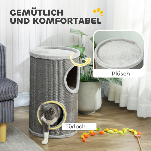 Kratztonne Katzentonne mit zwei Höhlen für Katzen bis 5kg