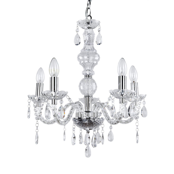 Kronleuchter Elegance 56 x Ø 52 cm Kristall/Chrom