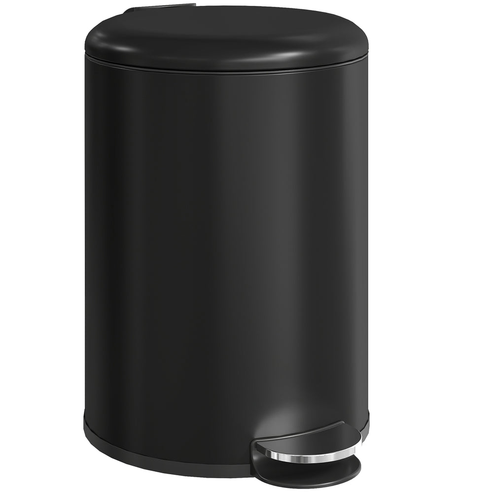 Küchen Mülleimer mit Soft Close Fusspedal 20L Metall schwarz