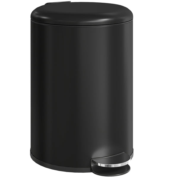 Küchen Mülleimer mit Soft Close Fusspedal 20L Metall schwarz