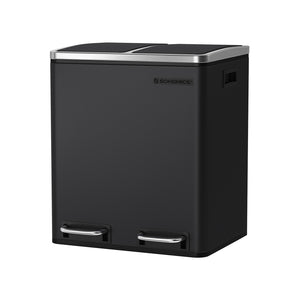 Küchenabfalleimer Mülleimer 2x15 Liter Schwarz
