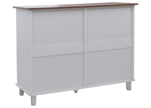 Kücheninsel mit 2 Sitzhockern Schublade Staufächer 90x131x47cm weiss dunkles Holz