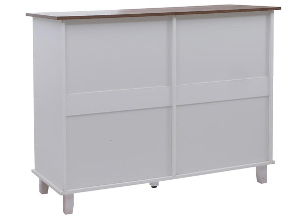 Kücheninsel mit 2 Sitzhockern Schublade Staufächer 90x131x47cm weiss dunkles Holz