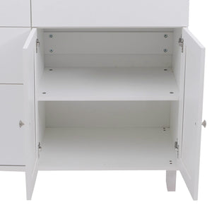 Kücheninsel mit 2 Sitzhockern Schublade Staufächer 90x131x47cm weiss Marmor-Optik