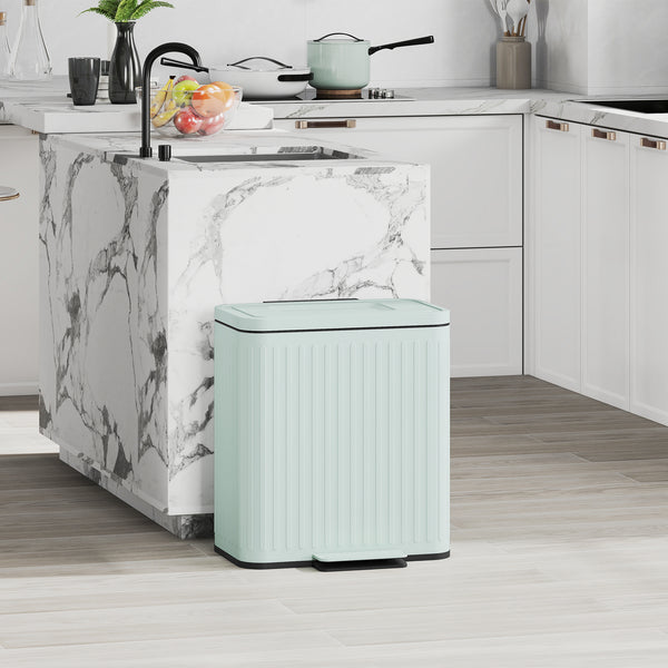 Küchenmülleimer mit 2x20L und Fusspedal für Mülltrennung