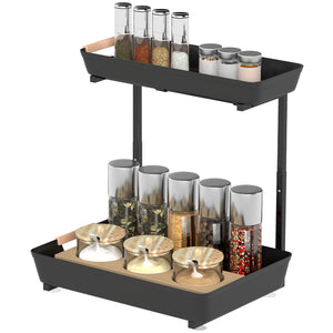 Küchenregal höhenverstellbar mit Körben für Kaffeebar und Küche