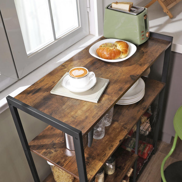 Küchenregal Kücheninsel Gitterkörbe 80x35x95cm Rustikalbraun