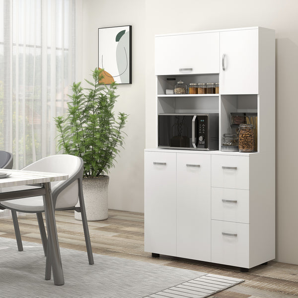 Küchenschrank Buffet mit Schubladen und viel Stauraum weiss