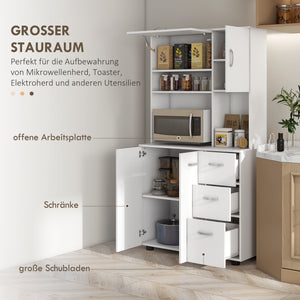 Küchenschrank Buffet mit Schubladen und viel Stauraum weiss