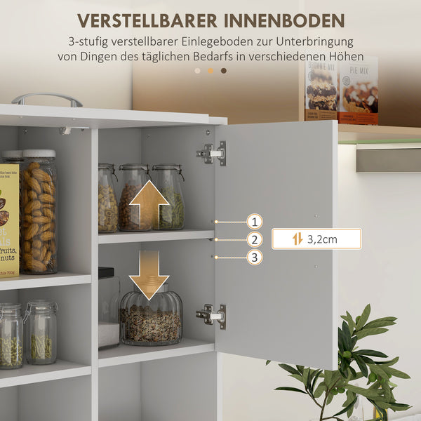 Küchenschrank Buffet mit Schubladen und viel Stauraum weiss