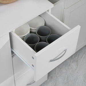 Küchenschrank Buffet mit Schubladen und viel Stauraum weiss