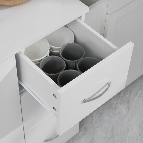 Küchenschrank Buffet mit Schubladen und viel Stauraum weiss