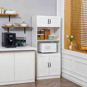Küchenschrank Landhausstil mit Regalen und Türen weiss schwarz