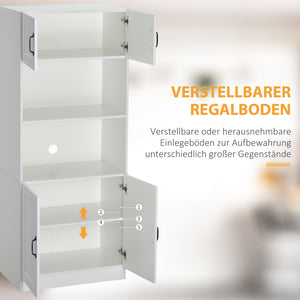 Küchenschrank Landhausstil mit Regalen und Türen weiss schwarz