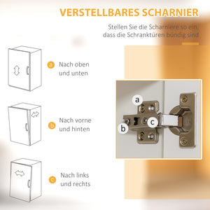 Küchenschrank Landhausstil mit Regalen und Türen weiss schwarz