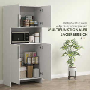 Küchenschrank mit Mikrowellenablage für Küche und Esszimmer weiss