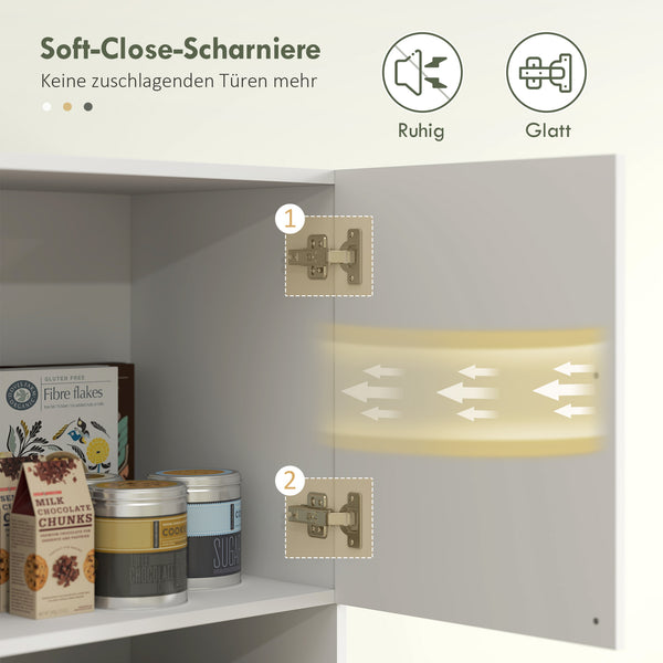 Küchenschrank mit Mikrowellenablage für Küche und Esszimmer weiss