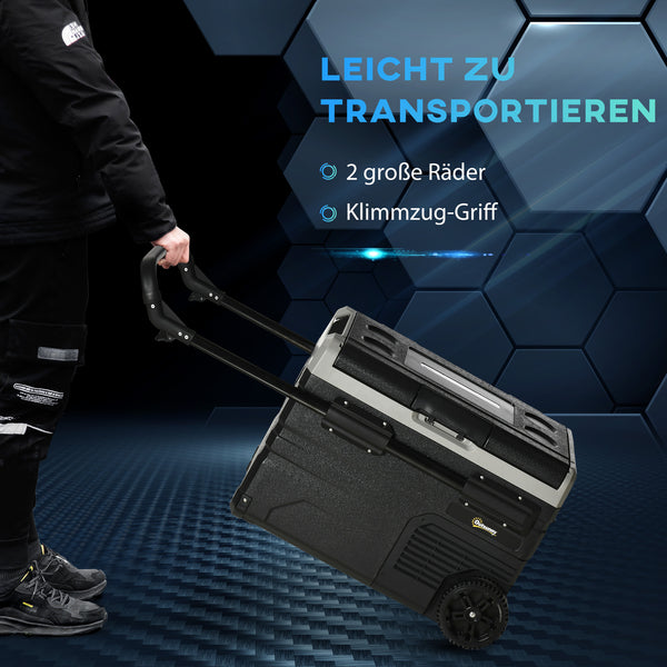 Kühlbox Auto 40L mit LED Grau & Schwarz