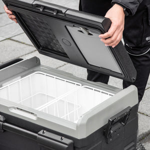 Kühlbox Auto 40L mit LED Grau & Schwarz