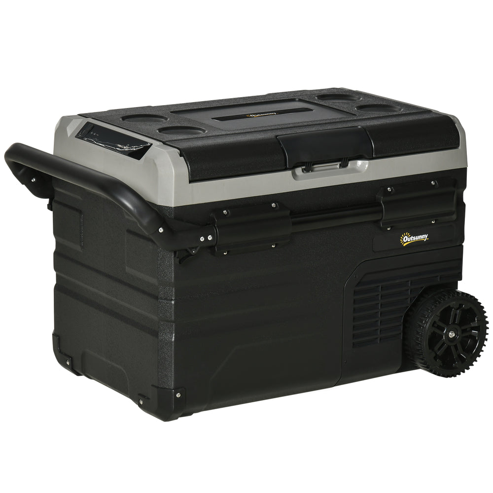 Borsa frigo per auto da 40 litri con LED, grigio e nero