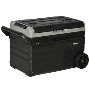 Kühlbox Auto 40L mit LED Grau & Schwarz