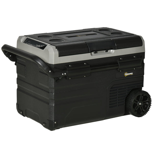 Kühlbox Auto 40L mit LED Grau & Schwarz