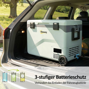 Kühlbox Kompressor elektrisch leise mobil mit Rollen 42,5L bis -20°C