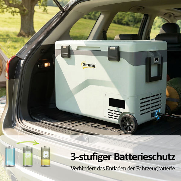 Kühlbox Kompressor elektrisch leise mobil mit Rollen 42,5L bis -20°C