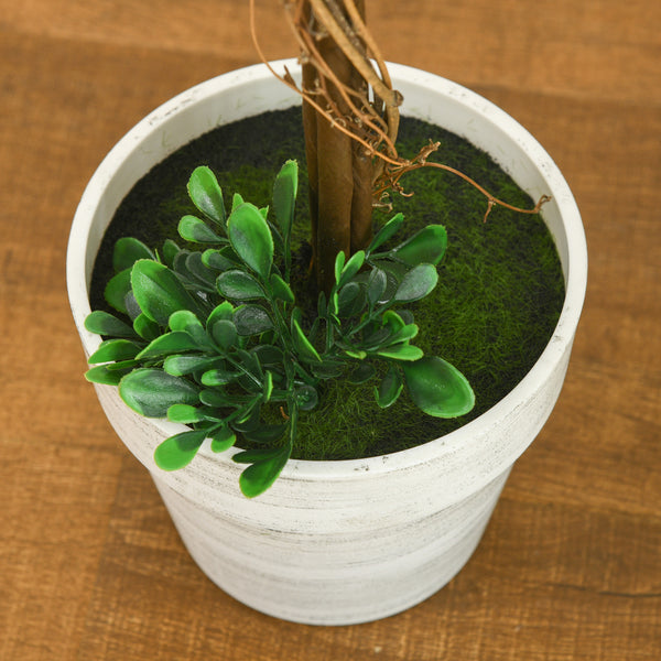 Alberi di bosso artificiali, set da 2, 60 cm, resistenti ai raggi UV, verdi
