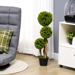 Buis artificiel 90 cm avec protection UV vert clair