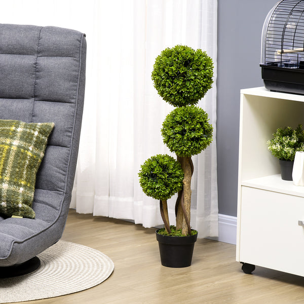 Buis artificiel 90 cm avec protection UV vert clair