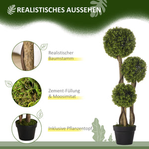 Buis artificiel 90 cm avec protection UV vert clair