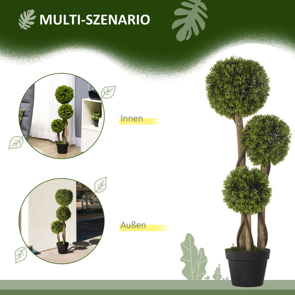 Buis artificiel 90 cm avec protection UV vert clair