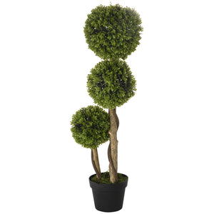 Buis artificiel 90 cm avec protection UV vert clair