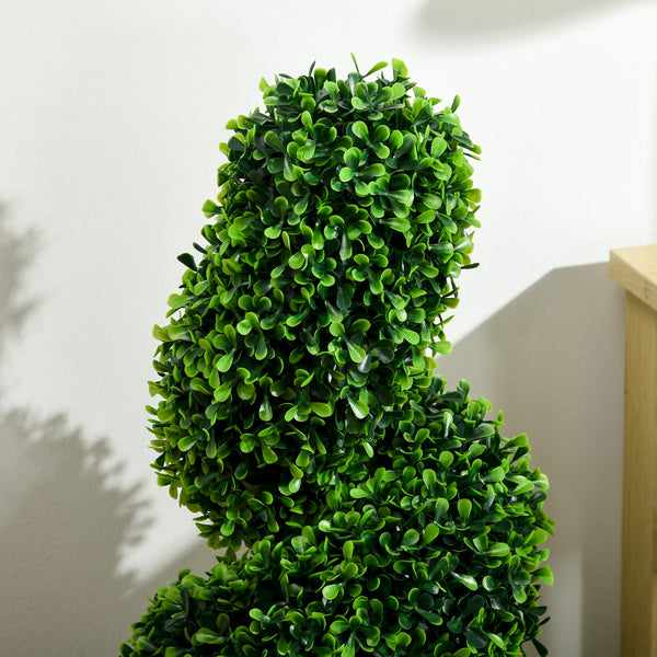 Piante artificiali, set da 2, resistenti ai raggi UV, 90 cm, verde
