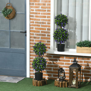 Künstliche Pflanzen Lavendel 70cm 2er-Set Grün
