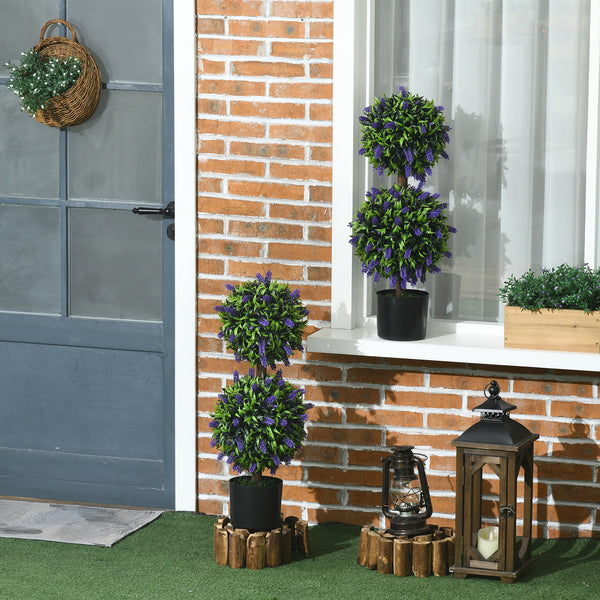 Künstliche Pflanzen Lavendel 70cm 2er-Set Grün