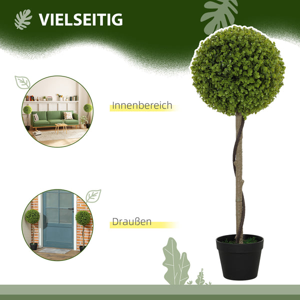 Eucalipto artificiale, set da 2, altezza 90 cm, in vaso per casa, ufficio, giardino, verde