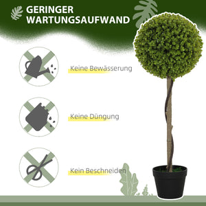 Eucalipto artificiale, set da 2, altezza 90 cm, in vaso per casa, ufficio, giardino, verde
