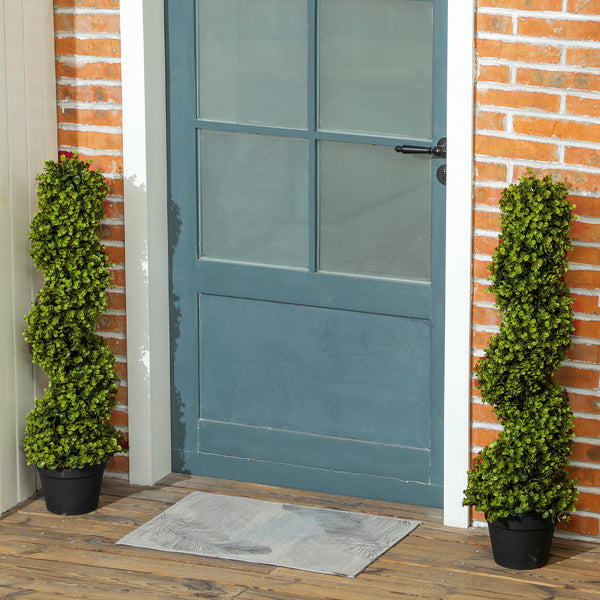 Eucalipto artificiale a spirale, set da 2, altezza 90 cm, verde