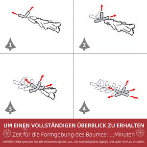 Künstlicher Weihnachtsbaum Christbaum 120cm 200 Spitzen Kunstkiefer Kunstschnee