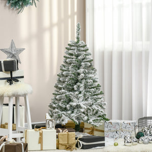 Künstlicher Weihnachtsbaum Christbaum 120cm 200 Spitzen Kunstkiefer Kunstschnee