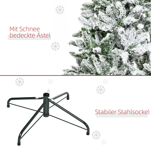 Künstlicher Weihnachtsbaum Christbaum 150cm 358 Spitzen Kiefer Kunstschnee Indoor