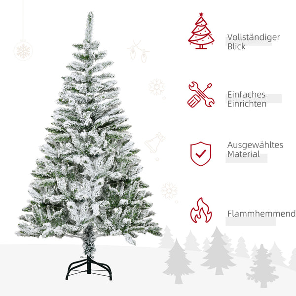 Künstlicher Weihnachtsbaum Christbaum 150cm 358 Spitzen Kiefer Kunstschnee Indoor