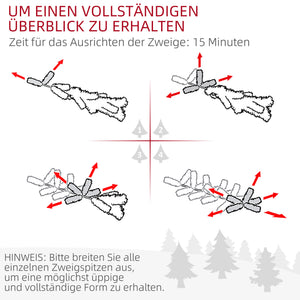 Künstlicher Weihnachtsbaum Christbaum 180cm 1700 Spitzen stabil